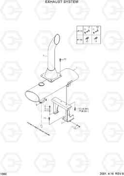 1060 EXHAUST SYSTEM HL750(#1001-), Hyundai