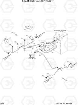 2013 BRAKE HYDRAULIC PIPING 1 HL750(#1001-), Hyundai