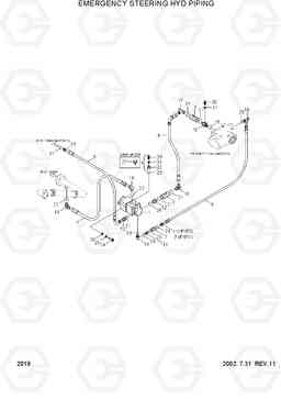 2018 EMERGENCY STEERING HYD PIPING HL750(#1001-), Hyundai