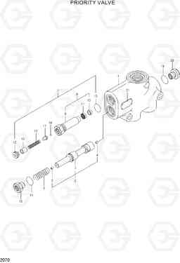 2070 PRIORITY VALVE HL750(#1001-), Hyundai