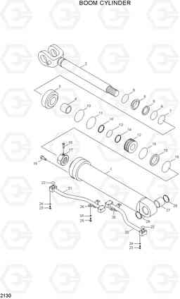 2130 BOOM CYLINDER HL750(#1001-), Hyundai