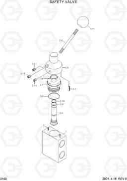 2150 SAFETY VALVE HL750(#1001-), Hyundai