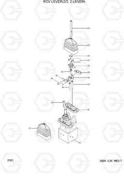 2181 RCV LEVER(2/2, 2-LEVER) HL750(#1001-), Hyundai