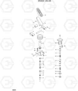 3030 BRAKE VALVE HL750(#1001-), Hyundai