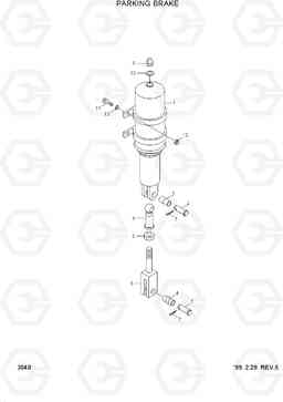 3040 PARKING BRAKE HL750(#1001-), Hyundai