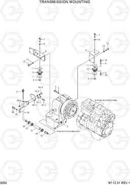 3050 TRANSMISSION MOUNTING HL750(#1001-), Hyundai