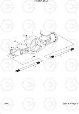 3060 FRONT AXLE HL750(#1001-), Hyundai