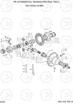 3070A FR DIFFERENTIAL GEAR(SUPER MAX TRAC) HL750(#1001-), Hyundai