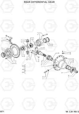 3071 REAR DIFFERENTIAL GEAR(MAX TRAC) HL750(#1001-), Hyundai