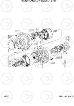 3072 FRONT PLANETARY GEAR(LH & RH) HL750(#1001-), Hyundai