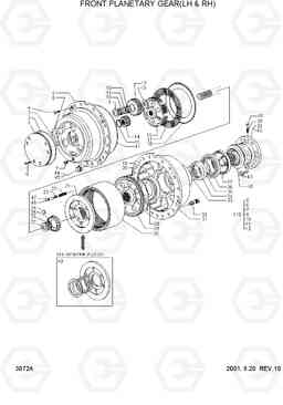 3072A FRONT PLANETARY GEAR(LH & RH) HL750(#1001-), Hyundai