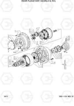 3073 REAR PLANETARY GEAR(LH & RH) HL750(#1001-), Hyundai