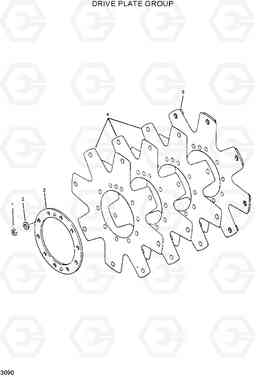 3090 DRIVE PLATE GROUP HL750(#1001-), Hyundai