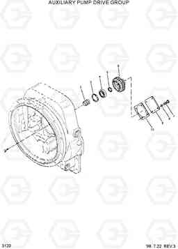 3120 AUXILIARY PUMP DRIVE GROUP HL750(#1001-), Hyundai