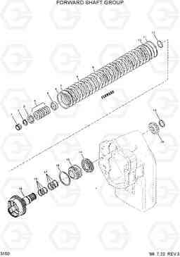 3150 FORWARD SHAFT GROUP HL750(#1001-), Hyundai