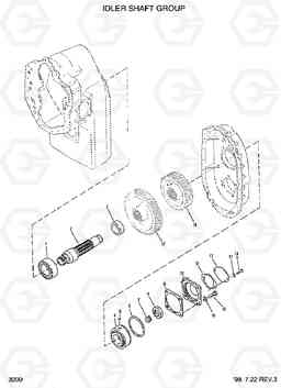 3200 IDLER SHAFT GROUP HL750(#1001-), Hyundai