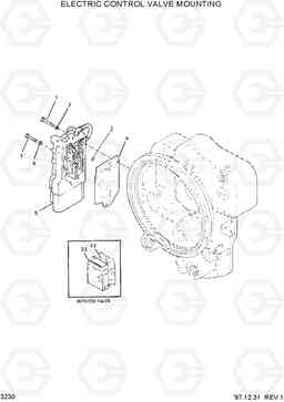 3230 ELECTRIC CONTROL VALVE MOUNTING HL750(#1001-), Hyundai