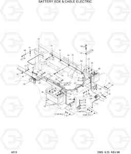 4010 BATTERY BOX & CABLE ELECTRIC HL750(#1001-), Hyundai