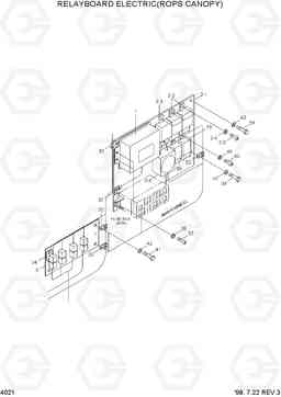 4021 RELAY BOARD ELECTRIC(ROPS CANOPY) HL750(#1001-), Hyundai