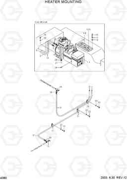 4080 HEATER MOUNTING HL750(#1001-), Hyundai