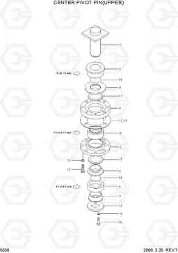 5030 CENTER PIVOT PIN(UPPER) HL750(#1001-), Hyundai