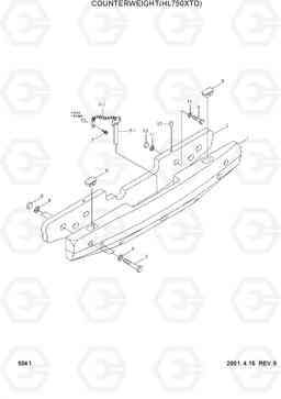 5041 COUNTERWEIGHT(HL750XTD) HL750(#1001-), Hyundai