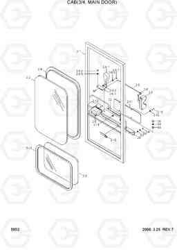 5052 CAB(3/4, MAIN DOOR) HL750(#1001-), Hyundai