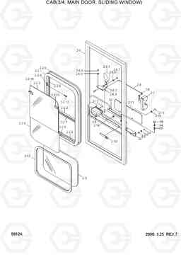 5052A CAB(3/4, MAIN DOOR, SLIDING WINDOW) HL750(#1001-), Hyundai