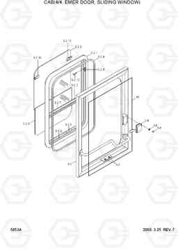 5053A CAB(4/4, EMER DOOR, SLIDING WINDOW) HL750(#1001-), Hyundai