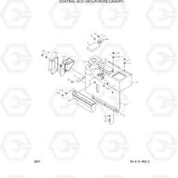 5057 CONTROL BOX GROUP(ROPS CANOPY) HL750(#1001-), Hyundai