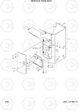 5140 SERVICE TANK BOX HL750(#1001-), Hyundai