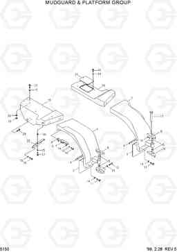 5150 MUD GUARD & PLATFORM GROUP HL750(#1001-), Hyundai