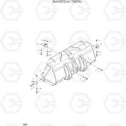 6031 BUCKET(2.2M3, TOOTH) HL750(#1001-), Hyundai