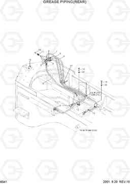 6041 GREASE PIPING(REAR) HL750(#1001-), Hyundai