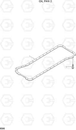 8390 OIL PAN 2 HL750(#1001-), Hyundai