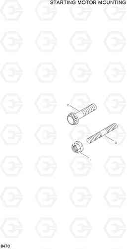 8470 STARTING MOTOR MOUNTING HL750(#1001-), Hyundai