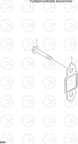 8500 TURBOCHARGER MOUNTING HL750(#1001-), Hyundai