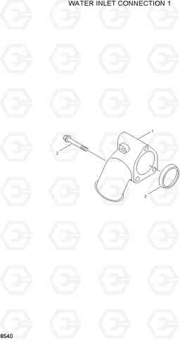 8540 WATER INLET CONNECTION 1 HL750(#1001-), Hyundai