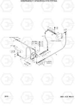 2019 EMERGENCY STEERING HYD PIPING HL750TM, Hyundai