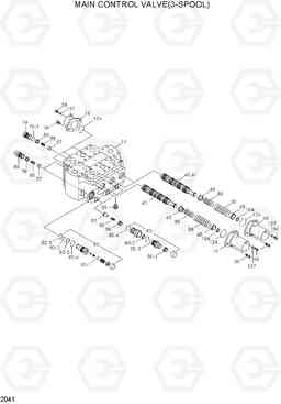 2041 MAIN CONTROL VALVE(3-SPOOL) HL750TM, Hyundai