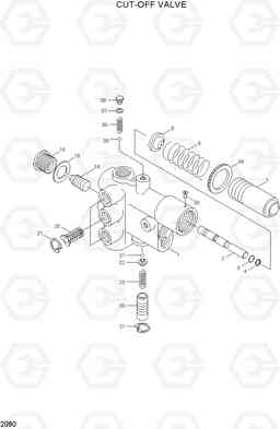 2080 CUT-OFF VALVE HL750TM, Hyundai