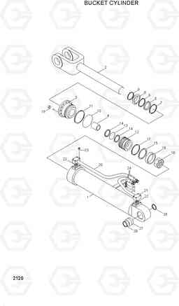 2120 BUCKET CYLINDER HL750TM, Hyundai