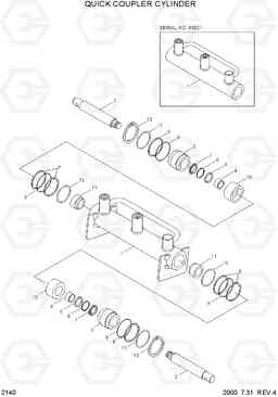 2140 QUICK COUPLER CYLINDER HL750TM, Hyundai