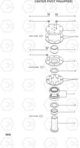 5030 CENTER PIVOT PIN(UPPER) HL750TM, Hyundai