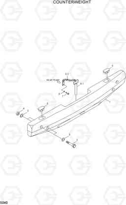 5040 COUNTERWEIGHT HL750TM, Hyundai