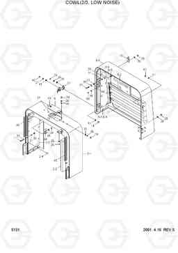 5131 COWL(2/3, LOW NOISE) HL750TM, Hyundai