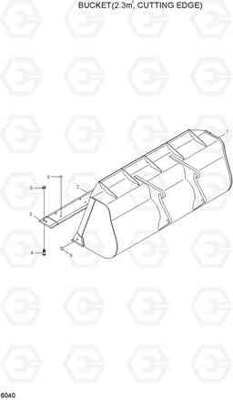 6040 BUCKET(2.3M3, CUTTING EDGE) HL750TM, Hyundai