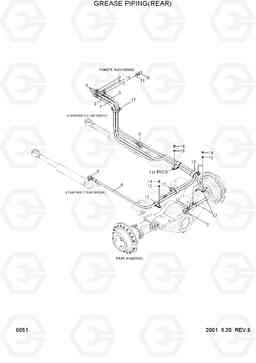 6051 GREASE PIPING(REAR) HL750TM, Hyundai