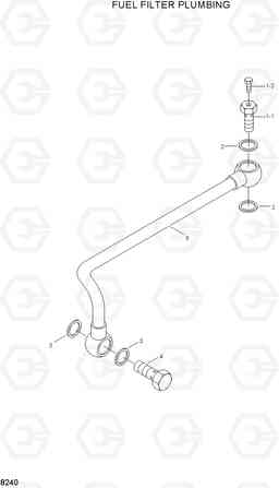 8240 FUEL FILTER PLUMBING HL750TM, Hyundai