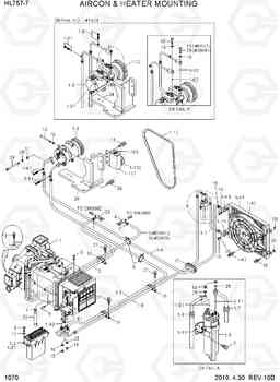 1070 AIRCON & HEATER MOUNTING HL757-7, Hyundai